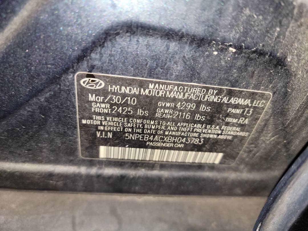 2011 HYUNDAI SONATA — 274537 Miles — Lot 71742253 - Marhaba Auctions Used Cars - Image 8