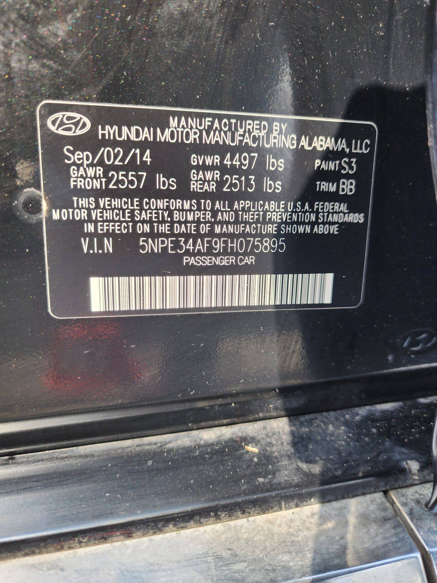 2015 HYUNDAI SONATA — 151394 Miles — Lot 74592873 - Marhaba Auctions Used Cars - Image 8