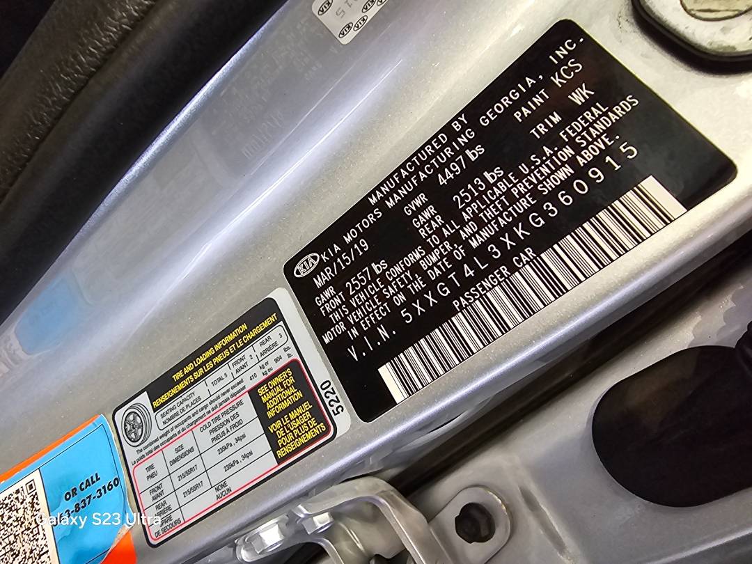 2019 KIA OPTIMA — 152152 Miles — Lot G360915 — Main - Marhaba Auctions Used Cars - Image 8
