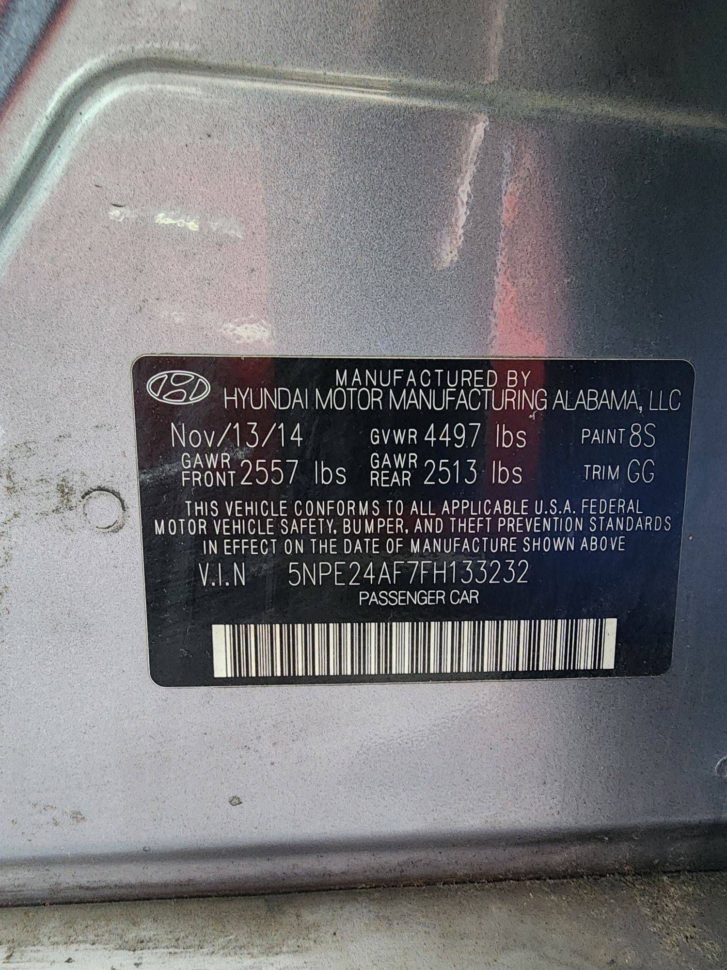 2015 HYUNDAI SONATA — 141738 Miles — Lot 38459906 — Souq - Marhaba Auctions Used Cars - Image 9