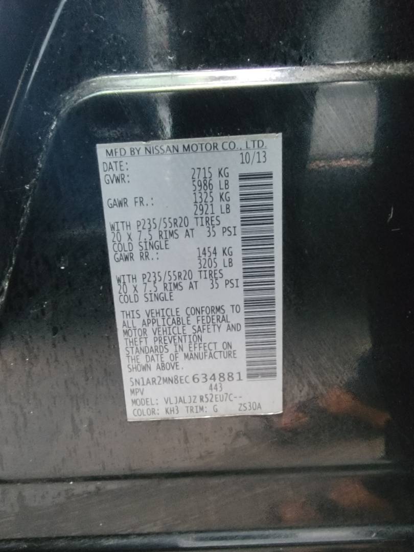 2014 NISSAN PATHFINDER — 227160 Miles — Lot 634881 — Main - Marhaba Auctions Used Cars - Image 20