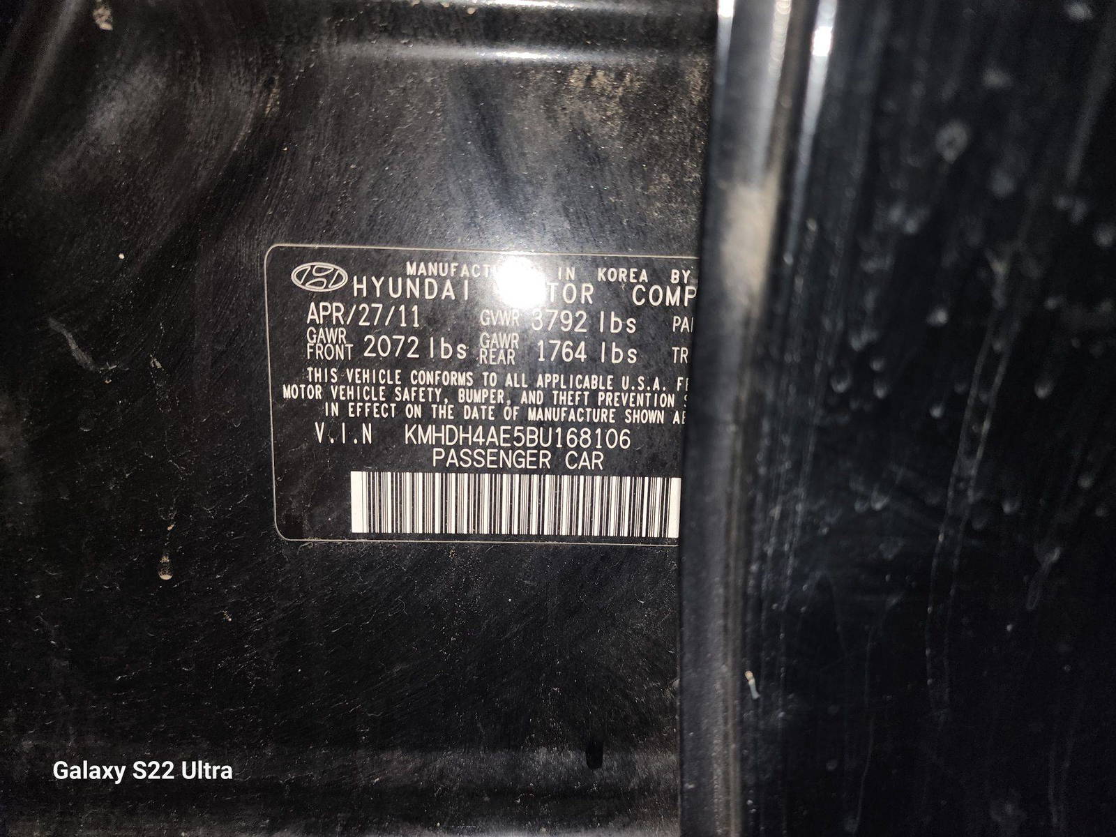 2011 HYUNDAI ELANTRA — 136933 Miles — Lot 38115846 - Marhaba Auctions Used Cars - Image 9