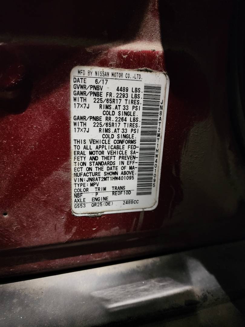 2017 NISSAN ROGUE — 120486 Miles — Lot W401095 - Marhaba Auctions Used Cars - Image 4
