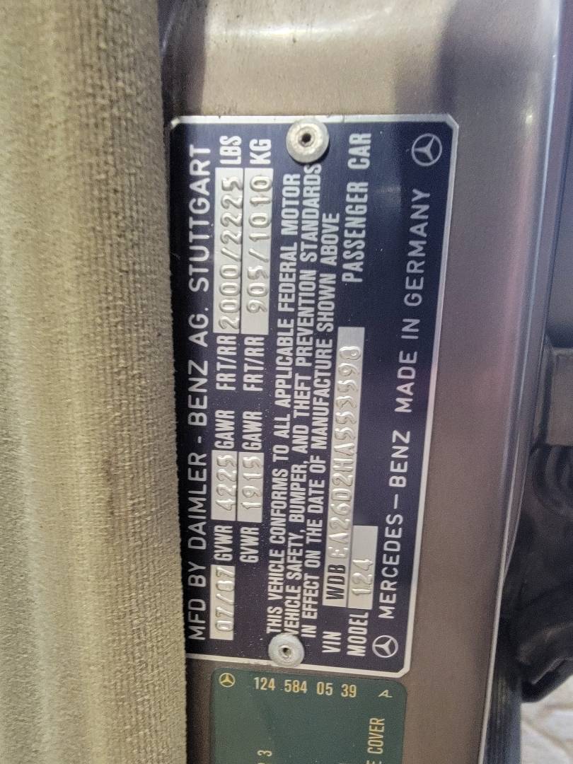 MERCEDES BENZ 260 1987 - Marhaba Auction Used Cars - Image 10