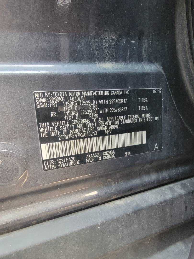 2019 TOYOTA RAV4 — 100826 Miles — Lot KW013213 — Main - Marhaba Auctions Used Cars - Image 11