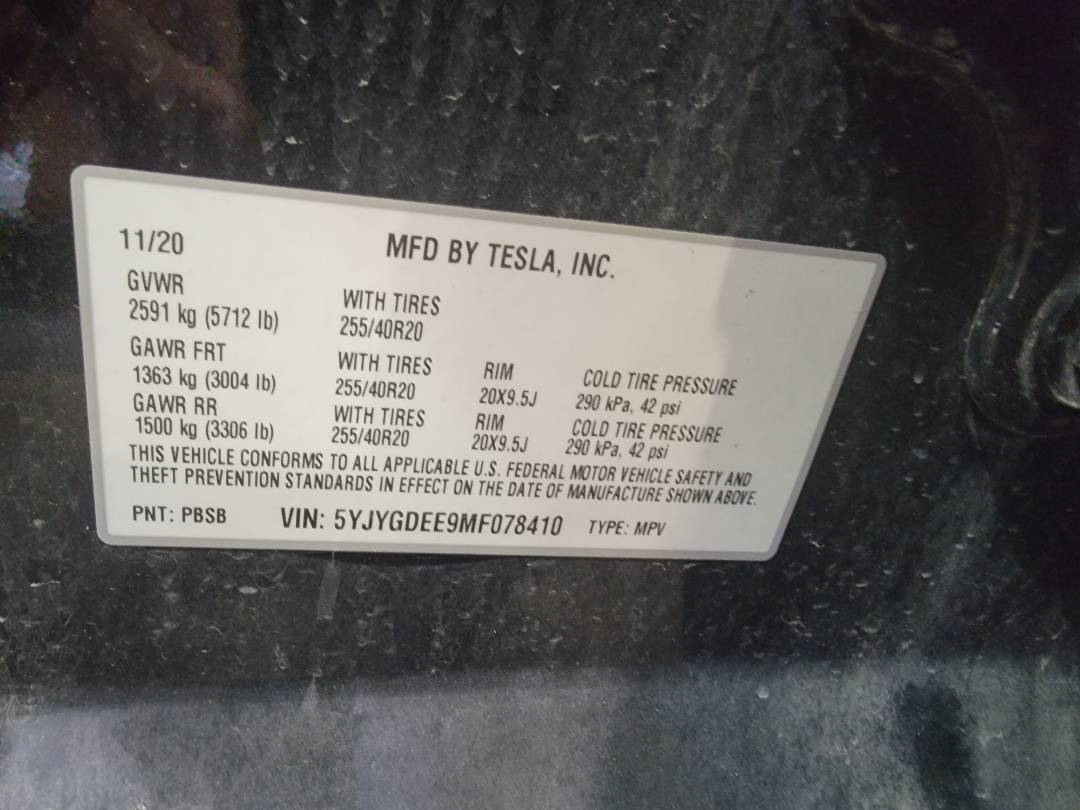 2021 TESLA MODEL Y — 46868 Miles — Lot 078410 - Marhaba Auctions Used Cars - Image 10