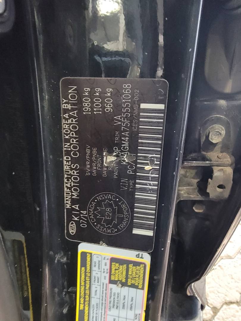 2015 KIA OPTIMA — 370082 KM — Lot F5551068 — Main - Marhaba Auctions Used Cars - Image 9