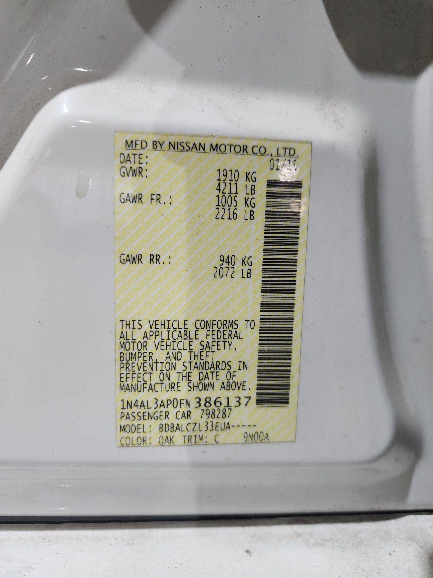 NISSAN ALTIMA 2015 - Marhaba Auction Used Cars - Image 10