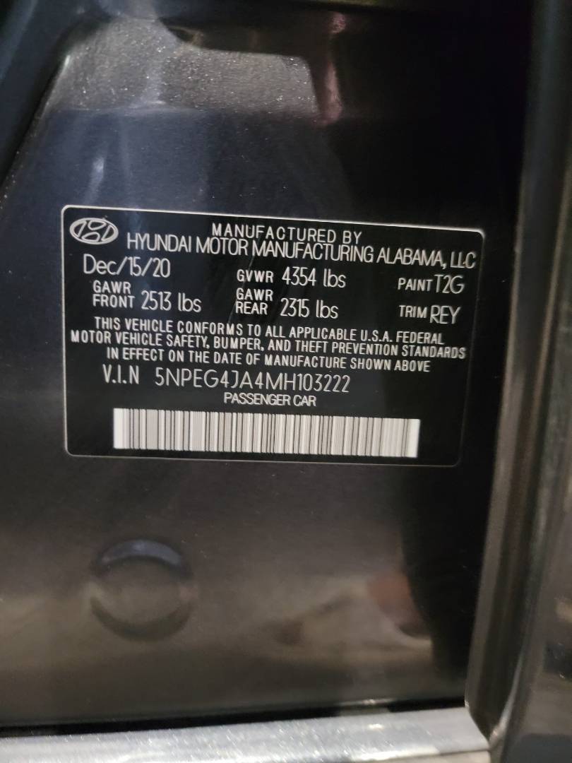 2021 HYUNDAI SONATA — 54604 Miles — Lot 103222 — Main - Marhaba Auctions Used Cars - Image 10