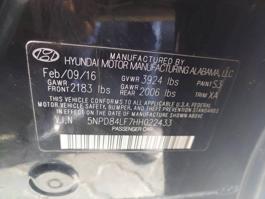 2017 HYUNDAI ELANTRA — 182350 Miles — Lot 37751623 - Marhaba Auctions Used Cars - Image 7