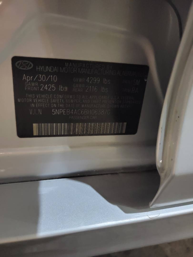 2011 HYUNDAI SONATA — 160610 Miles — Lot BH063870 - Marhaba Auctions Used Cars - Image 9