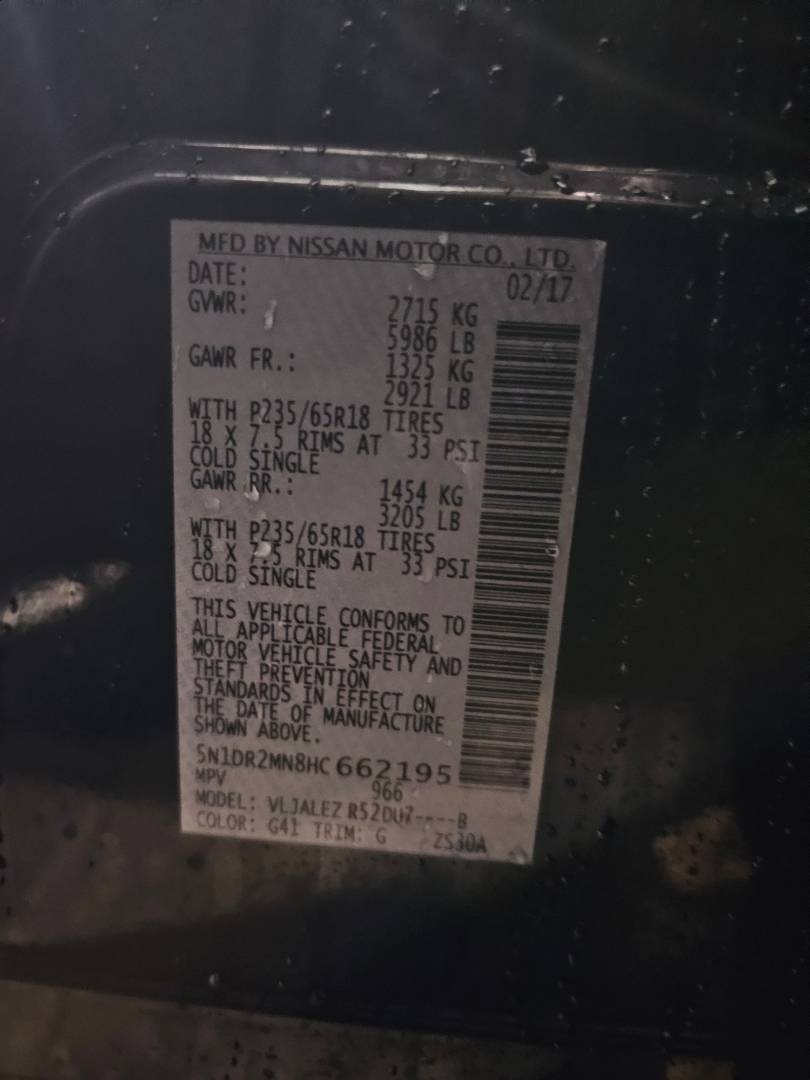 2017 NISSAN PATHFINDER — 185682 Miles — Lot N8HC662195 — Main - Marhaba Auctions Used Cars - Image 10