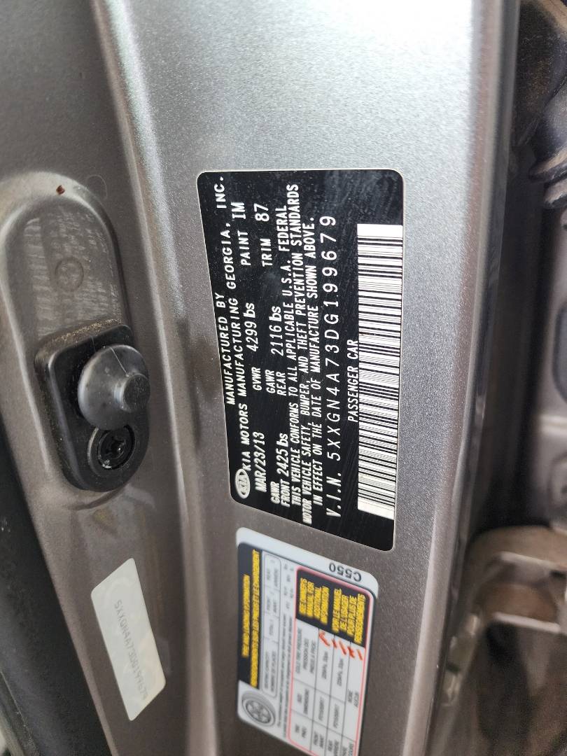 2013 KIA OPTIMA — 109643 Miles — Lot 38246022 — Souq - Marhaba Auctions Used Cars - Image 11