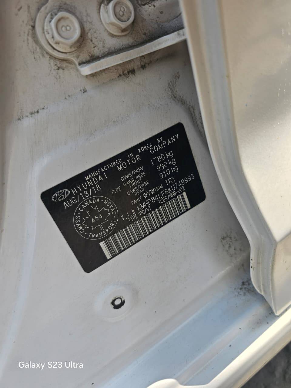 2019 HYUNDAI ELANTRA — 84926 KM — Lot 12346351 — Main - Marhaba Auctions Used Cars - Image 9