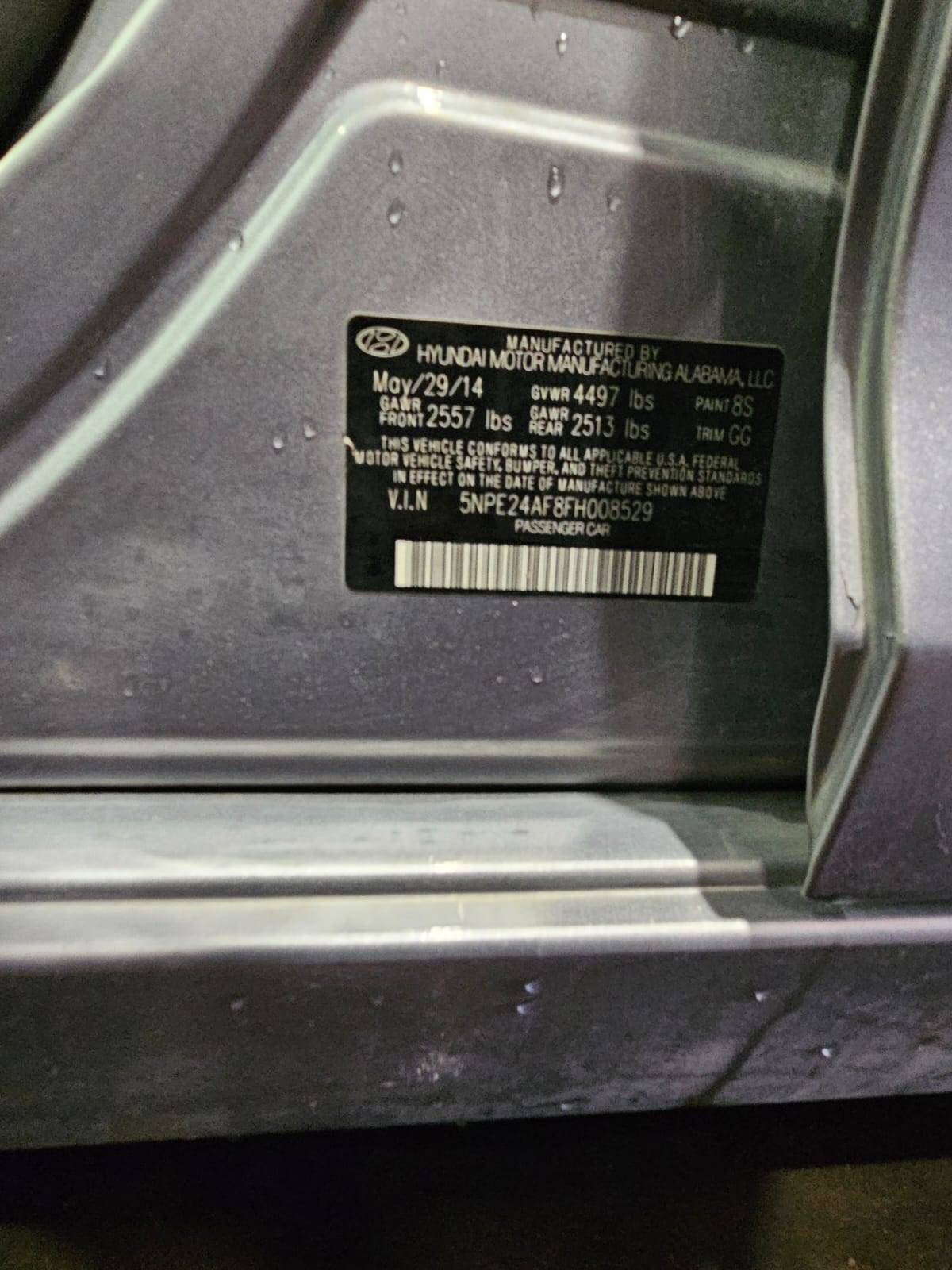 HYUNDAI SONATA 2015 - Marhaba Auction Used Cars - Image 9