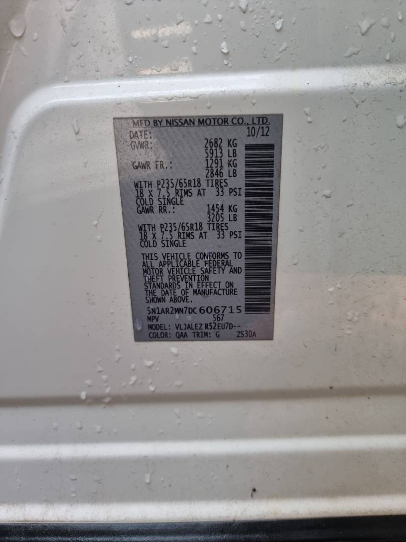 NISSAN PATHFINDER 2013 - Marhaba Auction Used Cars - Image 9