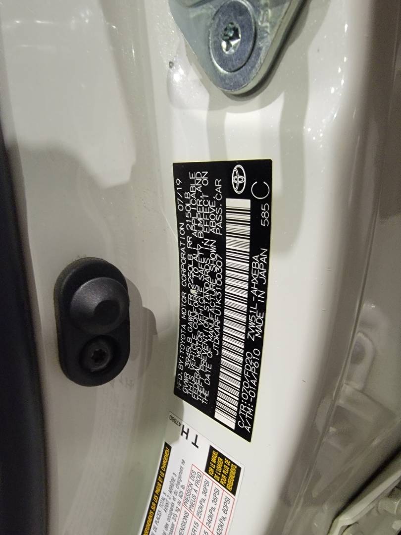 2019 TOYOTA PRIUS — 138223 Miles — Lot 3100307 — Main - Marhaba Auctions Used Cars - Image 9