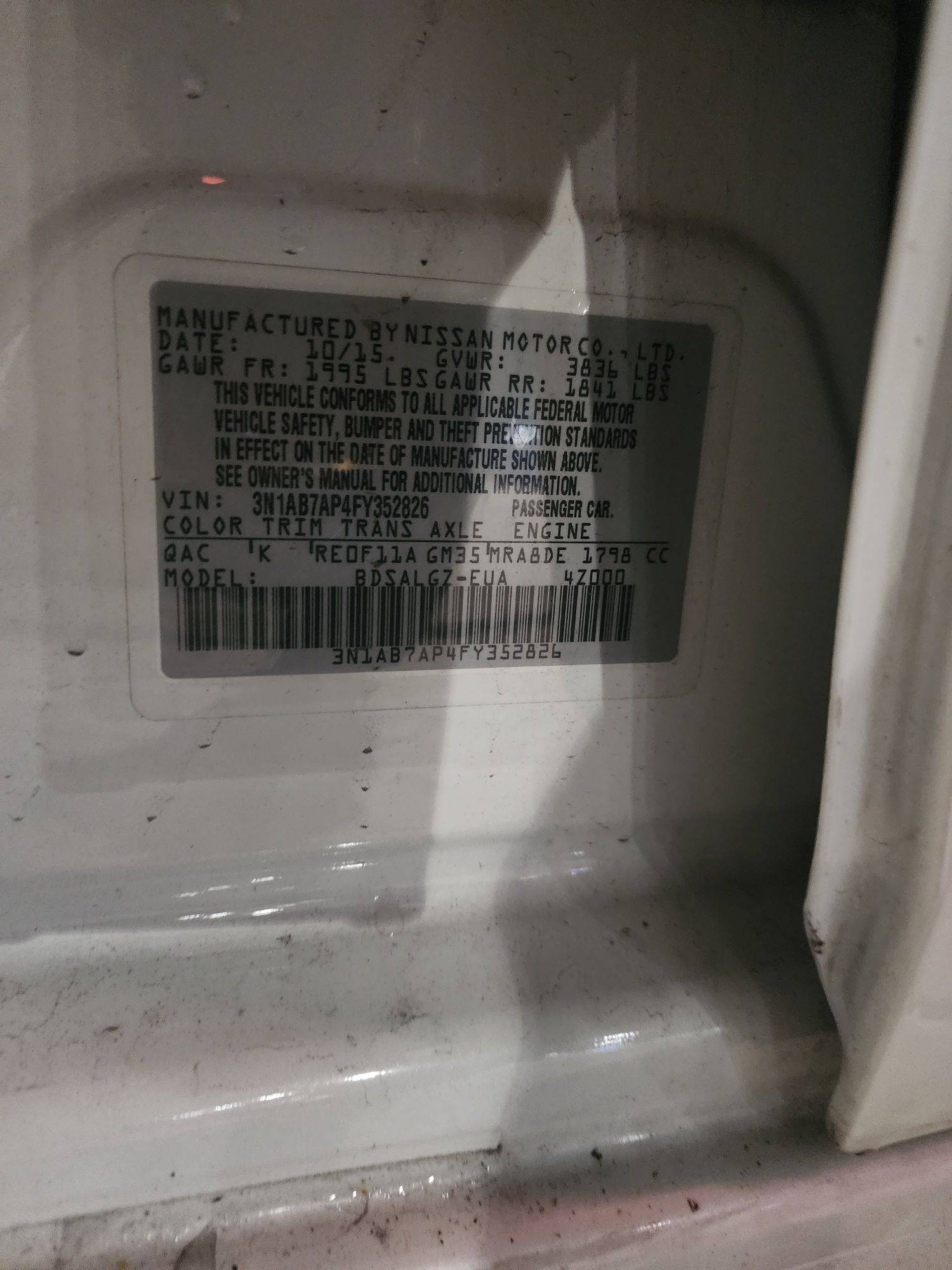 2015 NISSAN SENTRA — 131375 Miles — Lot Y352826 - Marhaba Auctions Used Cars - Image 11