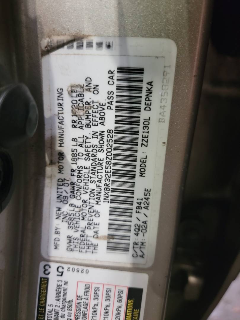 2008 TOYOTA COROLLA — 150388 Miles — Lot 38336065 - Marhaba Auctions Used Cars - Image 5