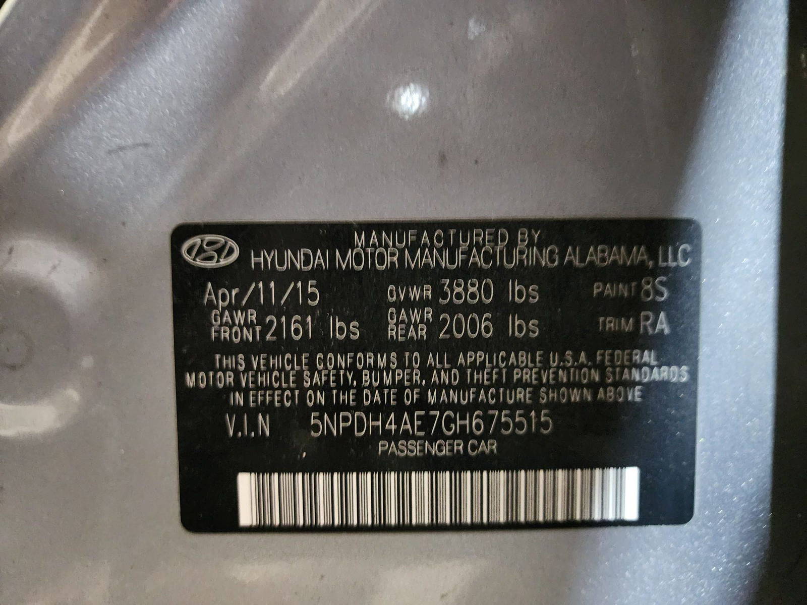 2016 HYUNDAI ELANTRA — 157257 Miles — Lot 56605184 — Souq - Marhaba Auctions Used Cars - Image 9