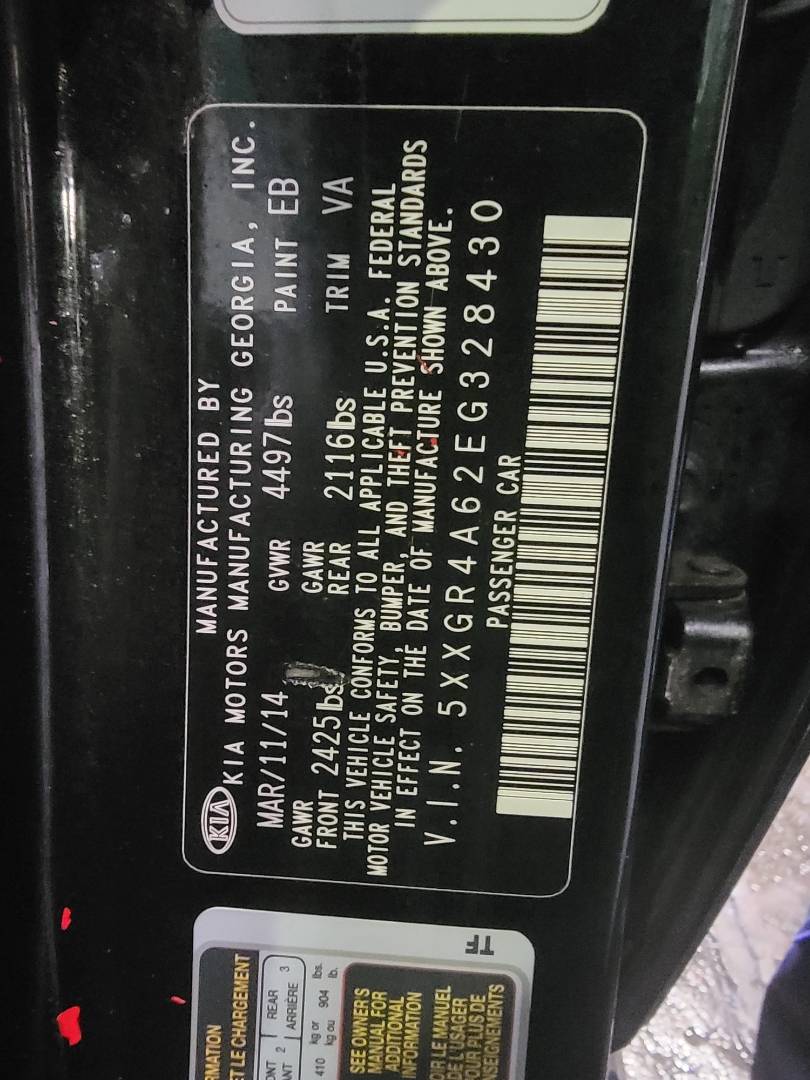 2014 KIA OPTIMA — 133502 Miles — Lot G328430 — Main - Marhaba Auctions Used Cars - Image 11