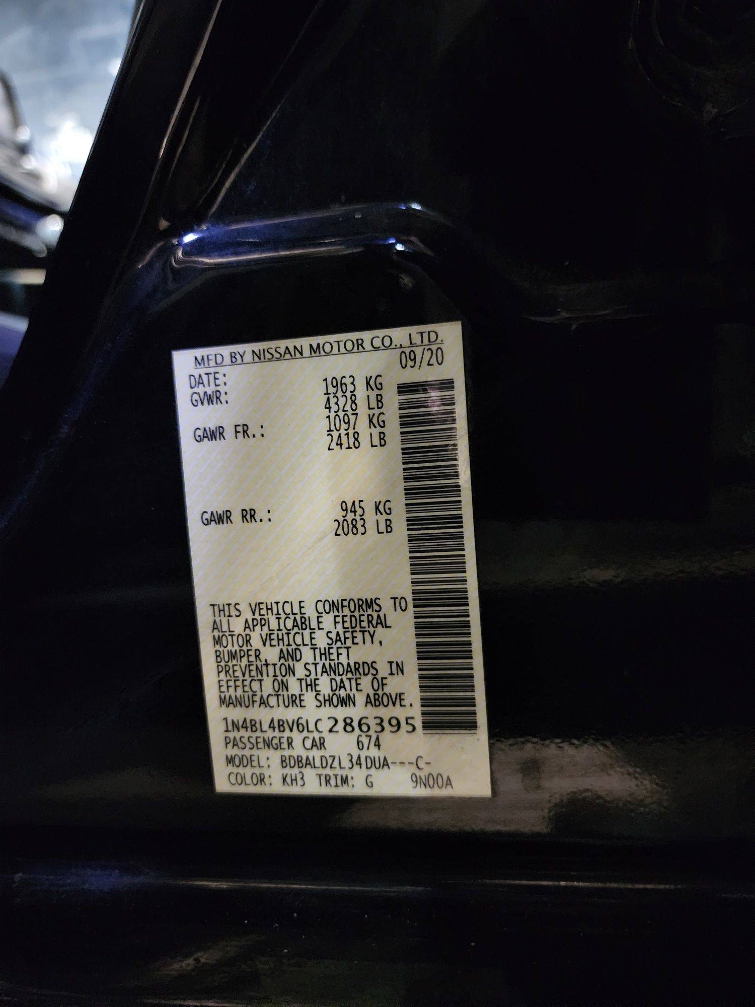 2020 NISSAN ALTIMA — 104688 Miles — Lot 56937144 — Ind. 12 - Marhaba Auctions Used Cars - Image 10