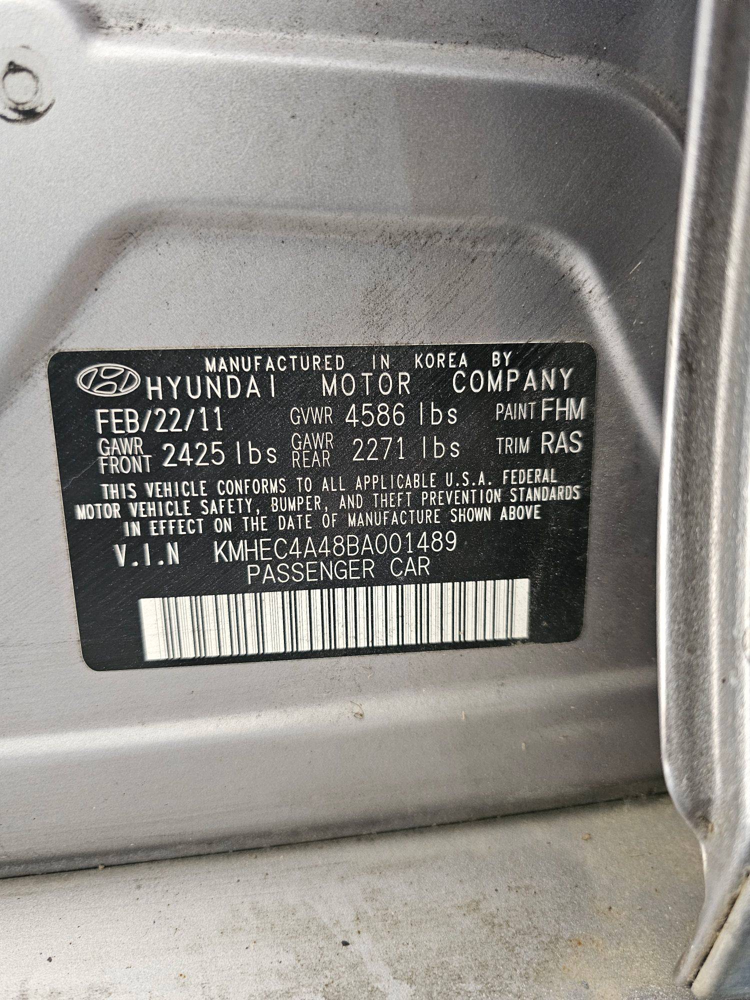 HYUNDAI SONATA 2011 - Marhaba Auction Used Cars - Image 10