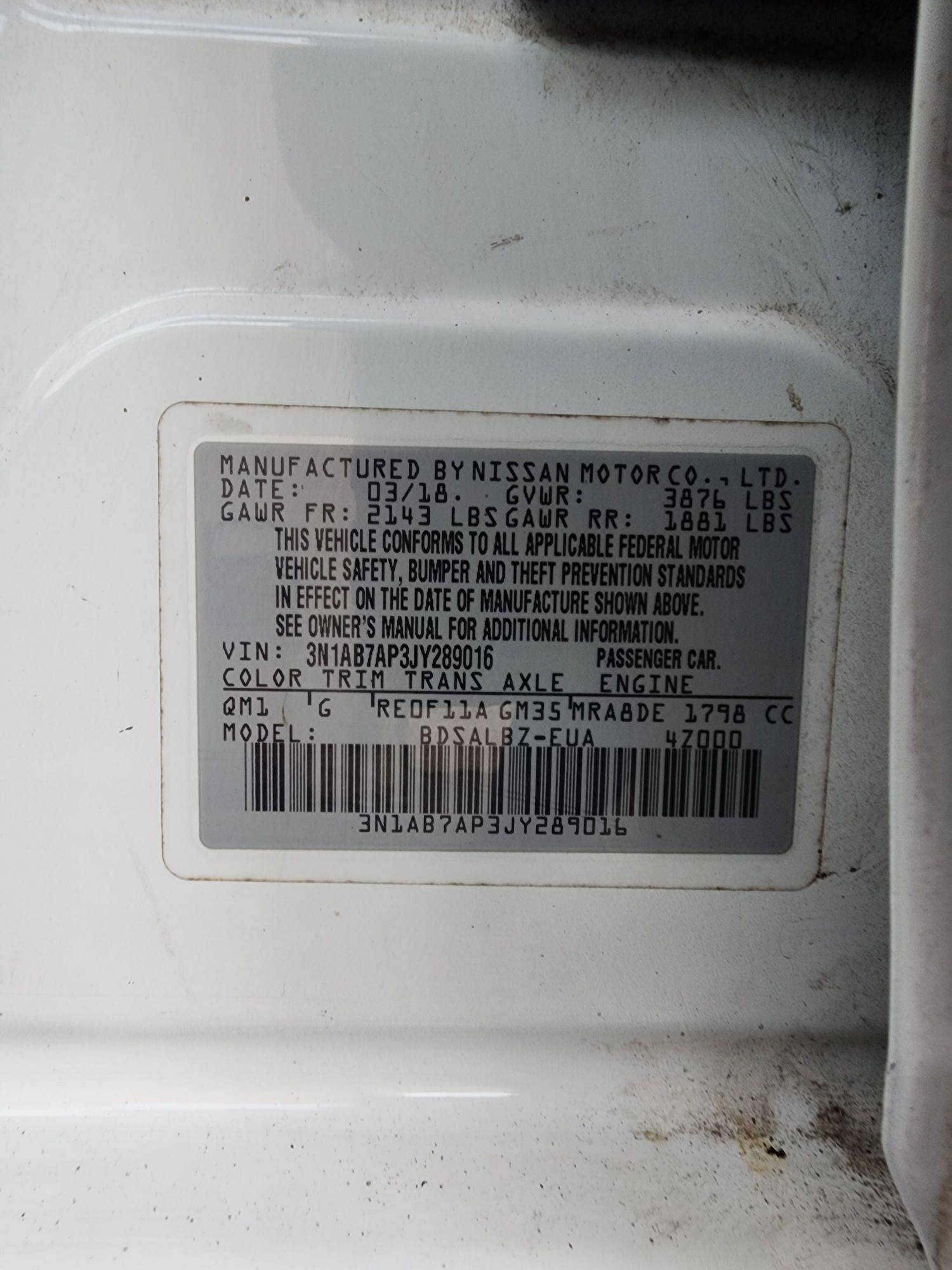 2018 NISSAN SENTRA — 162312 Miles — Lot 39924169 — Souq - Marhaba Auctions Used Cars - Image 9