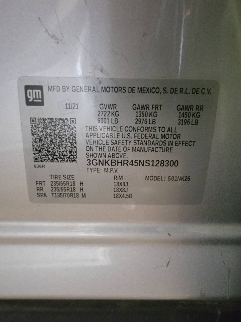 2022 CHEVROLET BLAZER — 71096 KM — Lot S128300 — Main - Marhaba Auctions Used Cars - Image 10