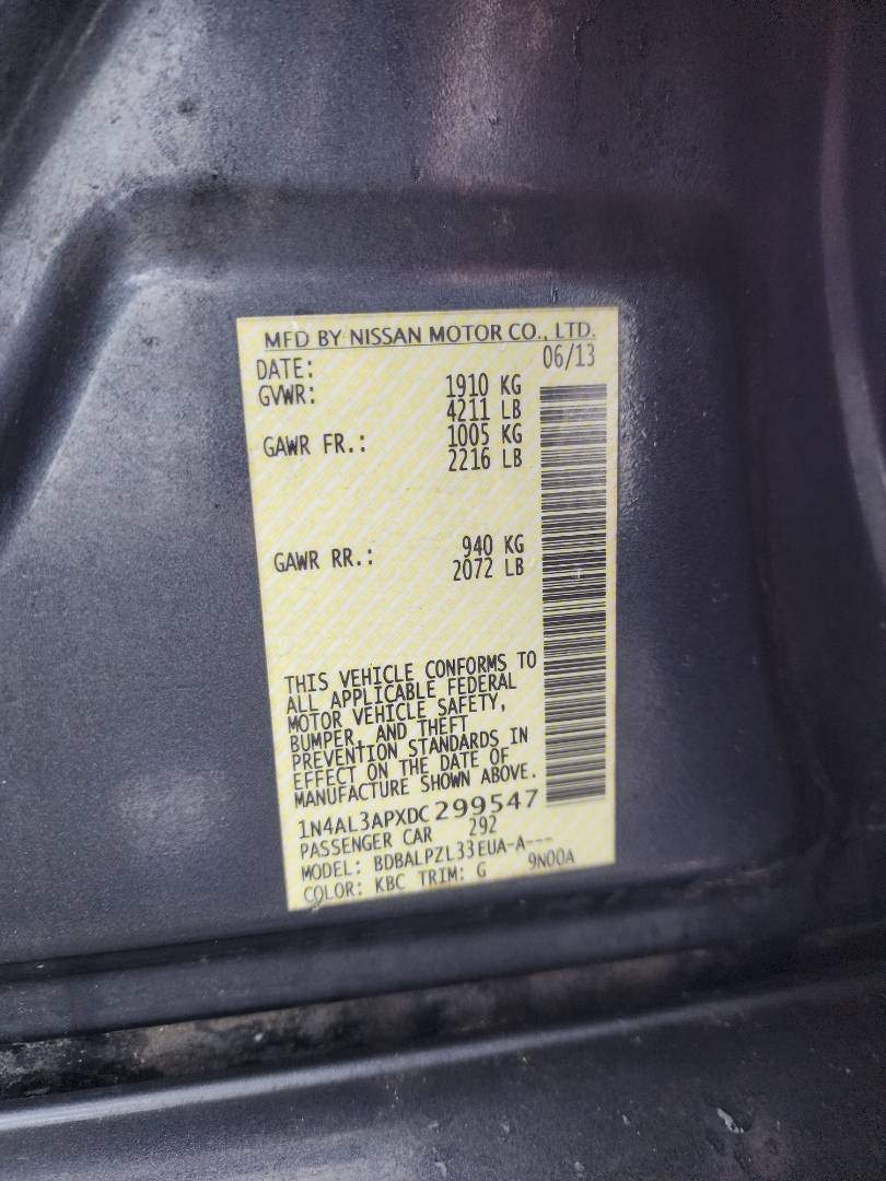 2013 NISSAN ALTIMA — 165457 Miles — Lot 99547 — Souq - Marhaba Auctions Used Cars - Image 10