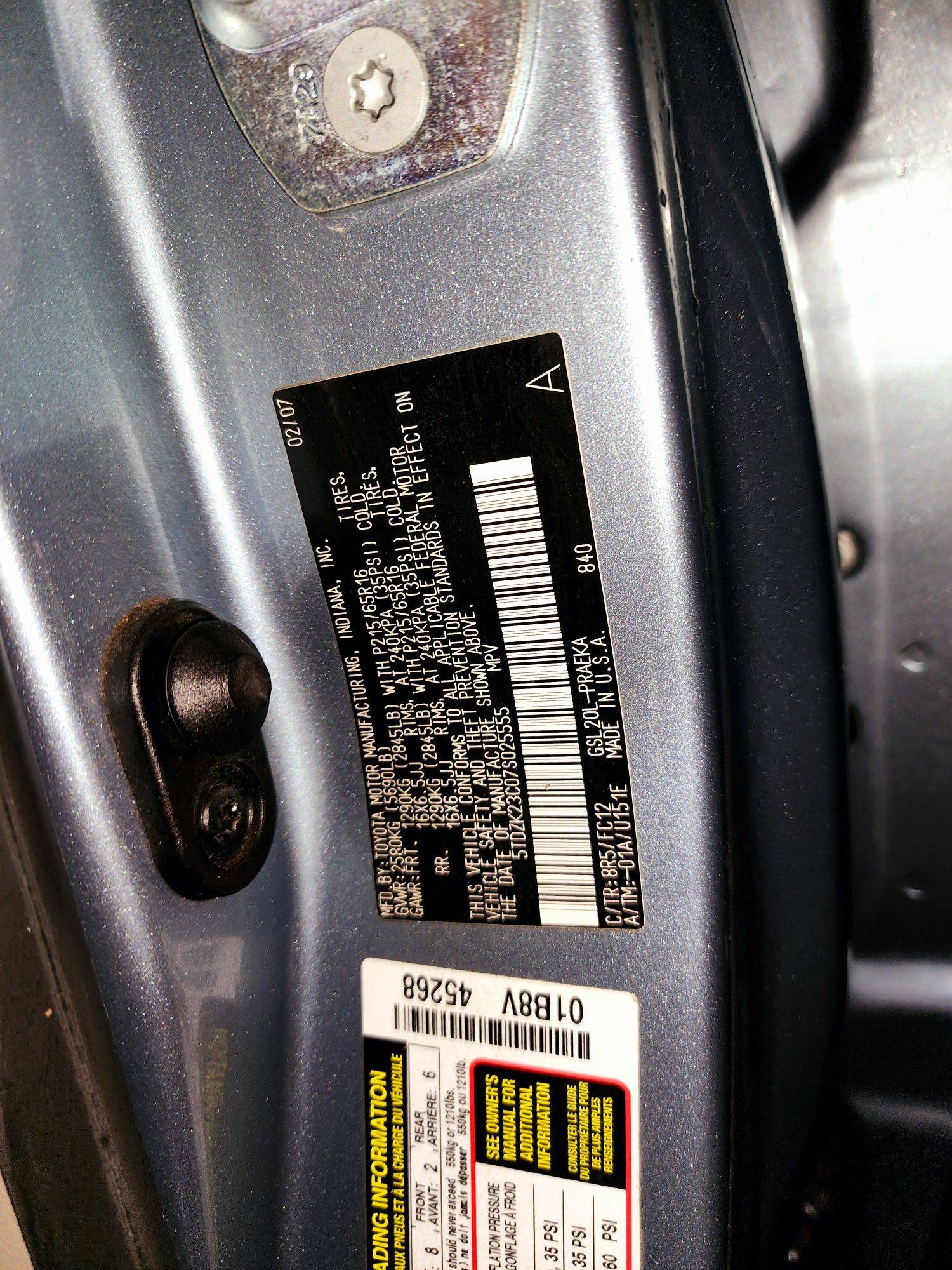 2007 TOYOTA SIENNA — 220710 Miles — Lot 40500769 — Souq - Marhaba Auctions Used Cars - Image 9