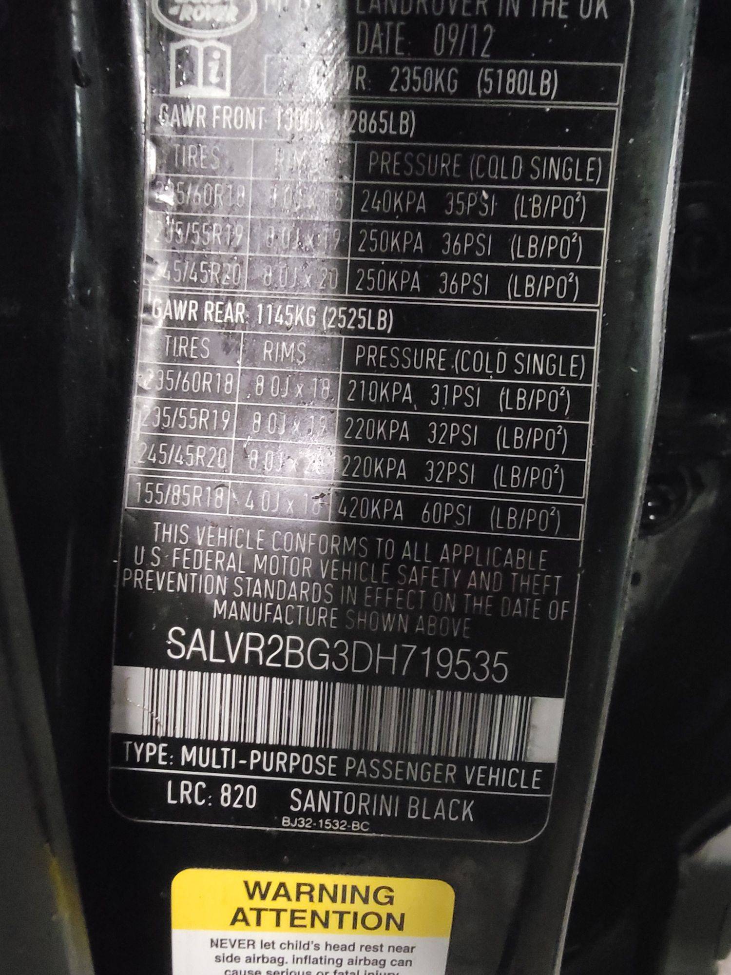 LAND ROVER RANGE ROVER EVOQUE PURE 2013 - Marhaba Auction Used Cars - Image 10