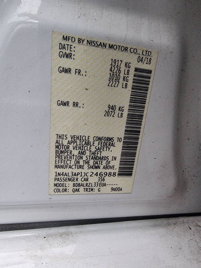 NISSAN ALTIMA 2018 - Marhaba Auction Used Cars - Image 8