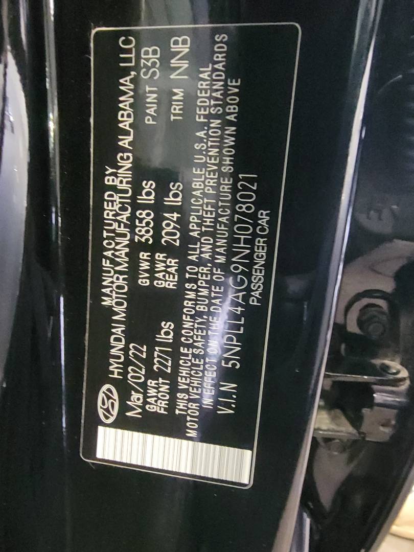 2022 HYUNDAI ELANTRA — 13523 Miles — Lot H078021 — Main - Marhaba Auctions Used Cars - Image 10