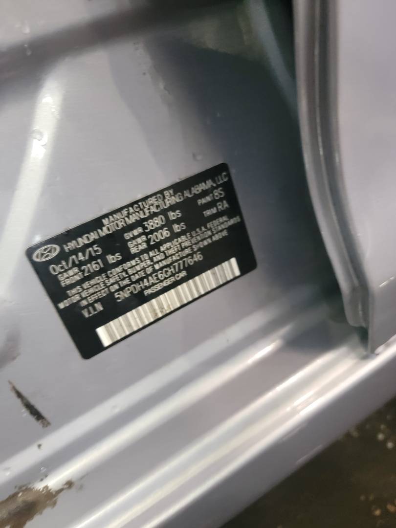 2016 HYUNDAI ELANTRA — 193200 Miles — Lot GH777646 — Main - Marhaba Auctions Used Cars - Image 8