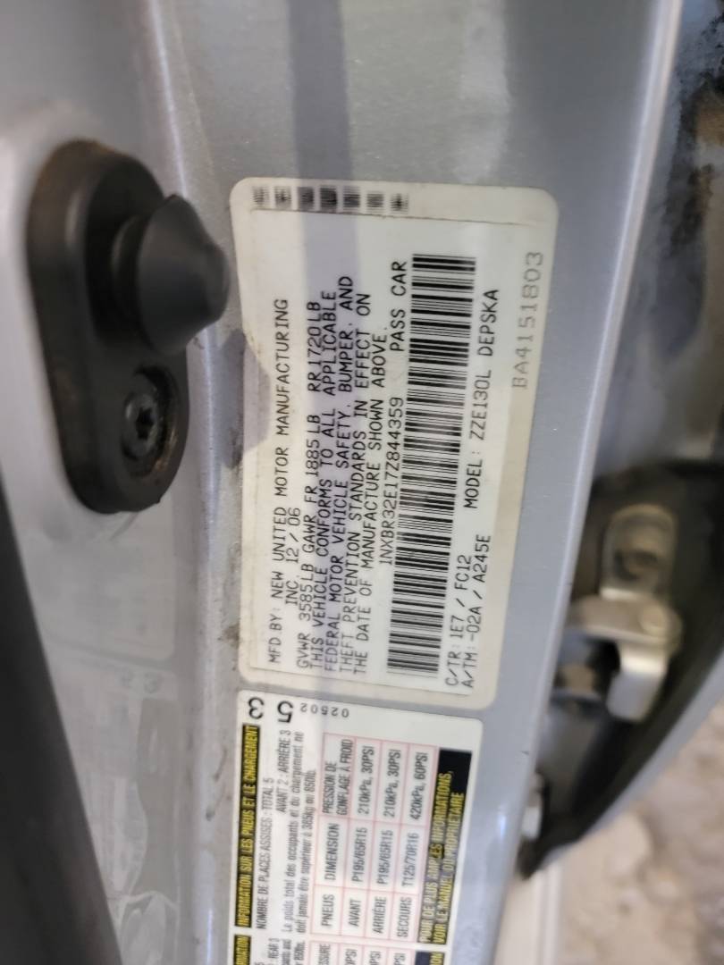 2007 TOYOTA COROLLA — 214979 Miles — Lot Z844359 — Main - Marhaba Auctions Used Cars - Image 10