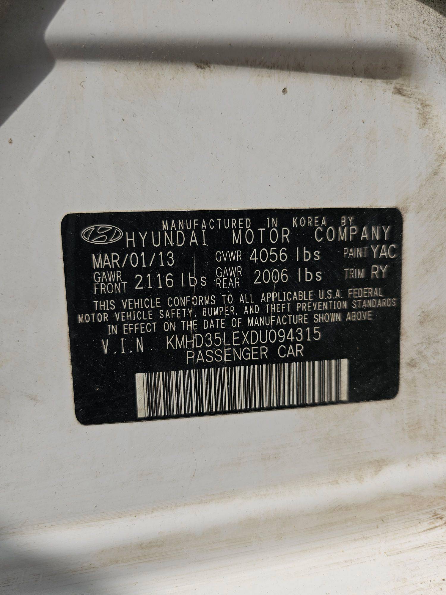 2013 HYUNDAI ELANTRA GT — 181831 Miles — Lot XDU094315 — Ind. 12 - Marhaba Auctions Used Cars - Image 10