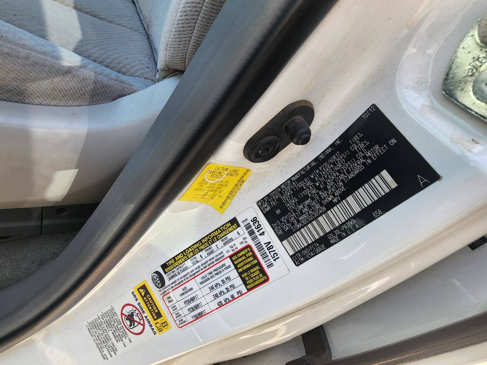 TOYOTA SIENNA 2013 - Marhaba Auction Used Cars - Image 7
