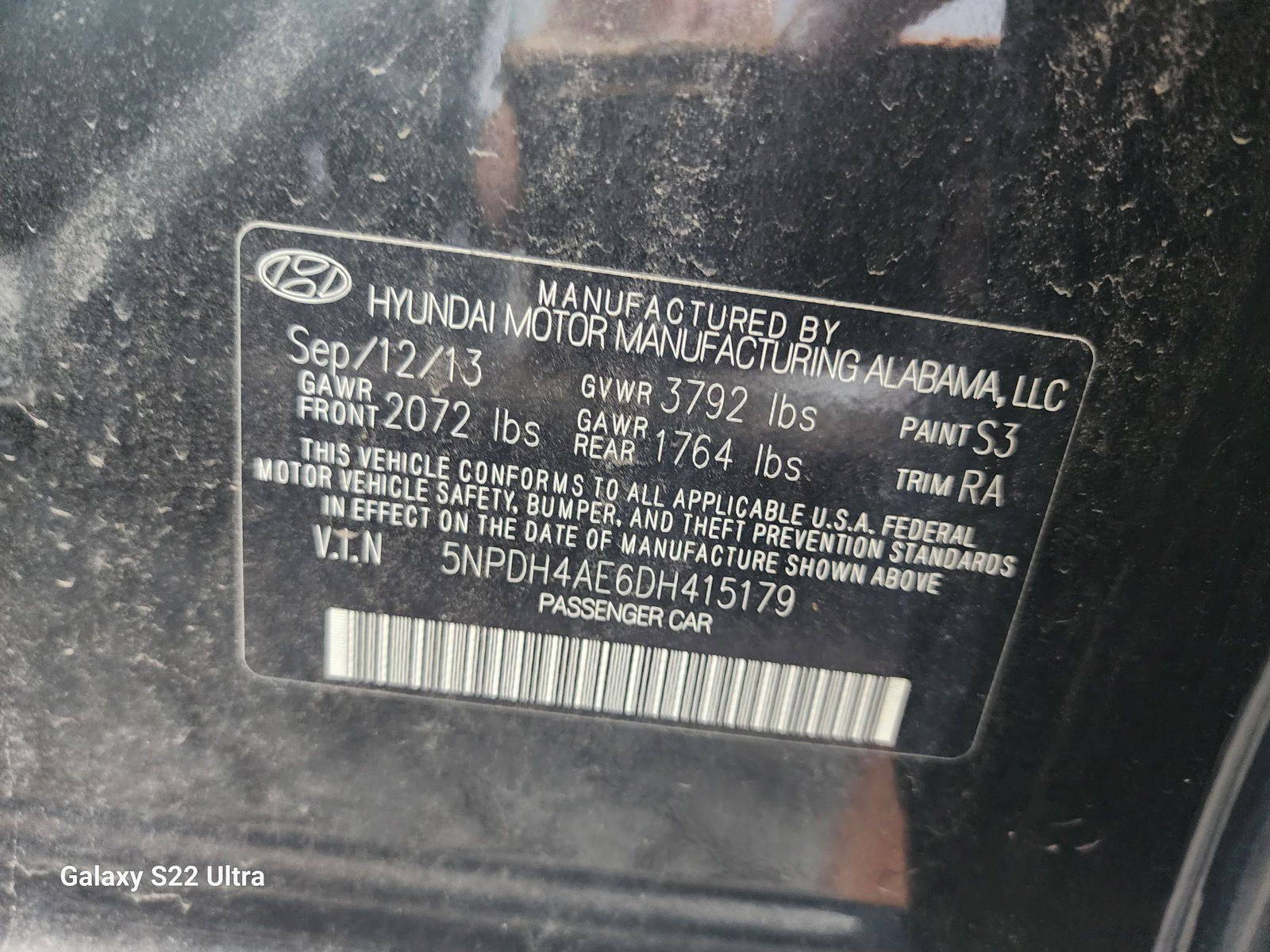 2013 HYUNDAI ELANTRA — 114858 Miles — Lot 38119386 - Marhaba Auctions Used Cars - Image 9