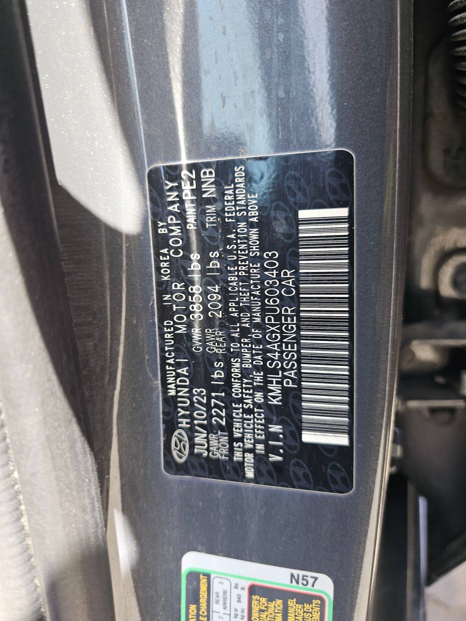 HYUNDAI ELANTRA 2023 - Marhaba Auction Used Cars - Image 9