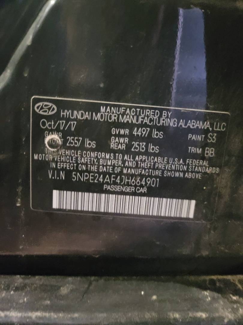 2018 HYUNDAI SONATA — 77411 Miles — Lot JH664901 — Main - Marhaba Auctions Used Cars - Image 9