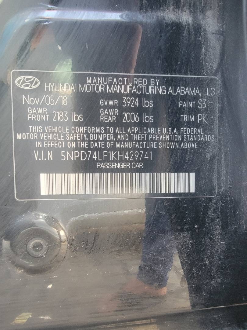 2019 HYUNDAI ELANTRA — 76590 Miles — Lot 54792724 — Souq - Marhaba Auctions Used Cars - Image 7