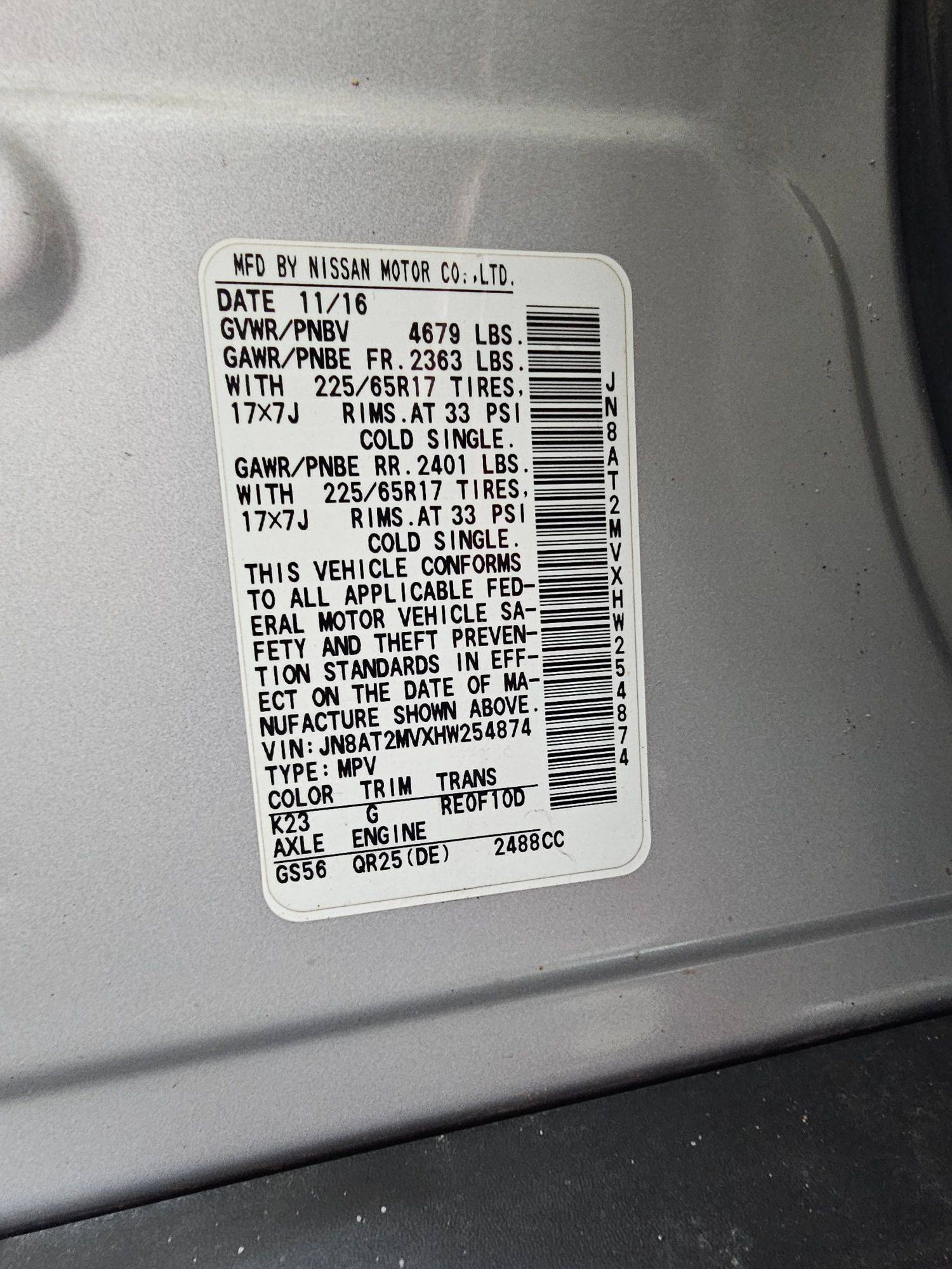 2017 NISSAN ROGUE — 182449 Miles — Lot HW254874 — Main - Marhaba Auctions Used Cars - Image 9