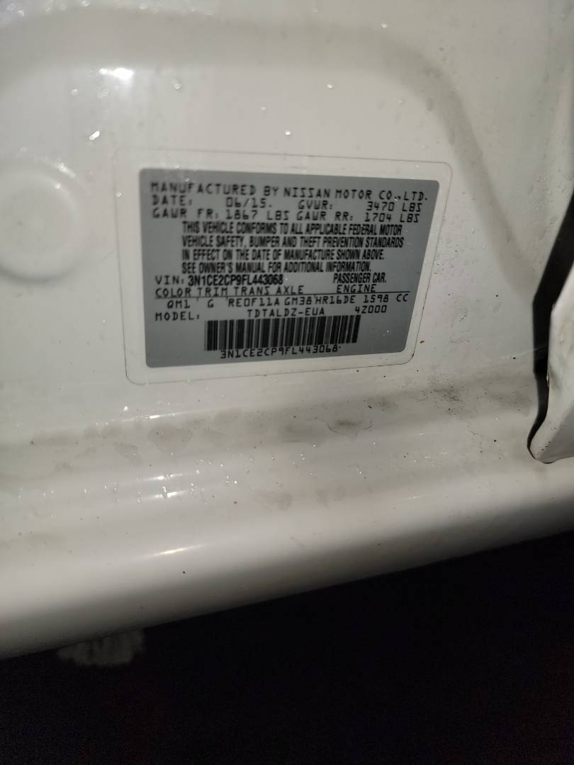 2015 NISSAN VERSA NOTE — 110927 Miles — Lot 65039483 - Marhaba Auctions Used Cars - Image 6