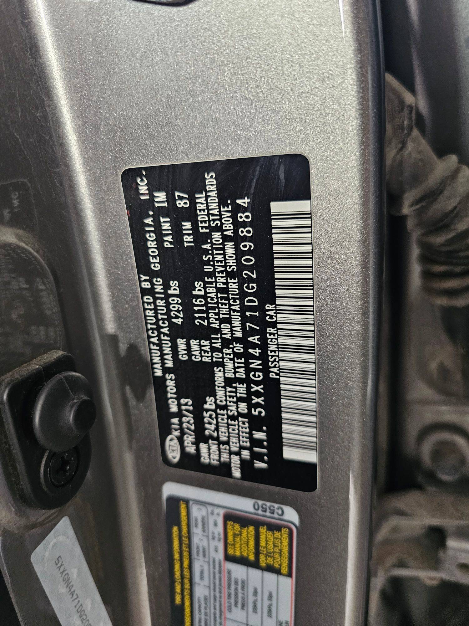 KIA OPTIMA 2013 - Marhaba Auction Used Cars - Image 10