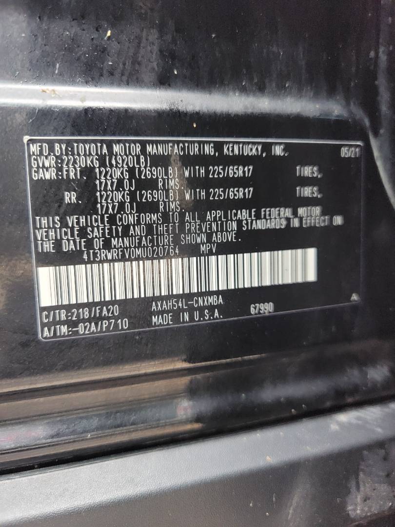 2021 TOYOTA RAV4 — 63303 Miles — Lot 020764 — Main - Marhaba Auctions Used Cars - Image 11