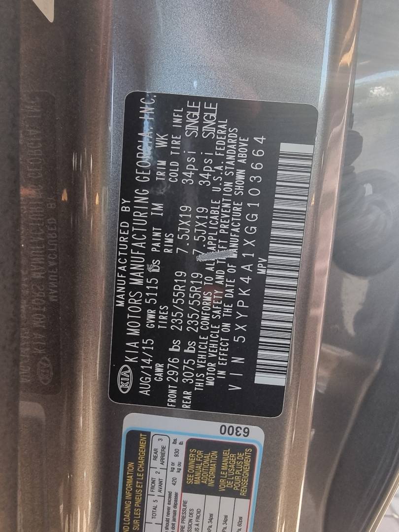 KIA SORENTO 2016 - Marhaba Auction Used Cars - Image 9