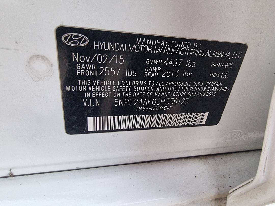 HYUNDAI SONATA 2016 - Marhaba Auction Used Cars - Image 5