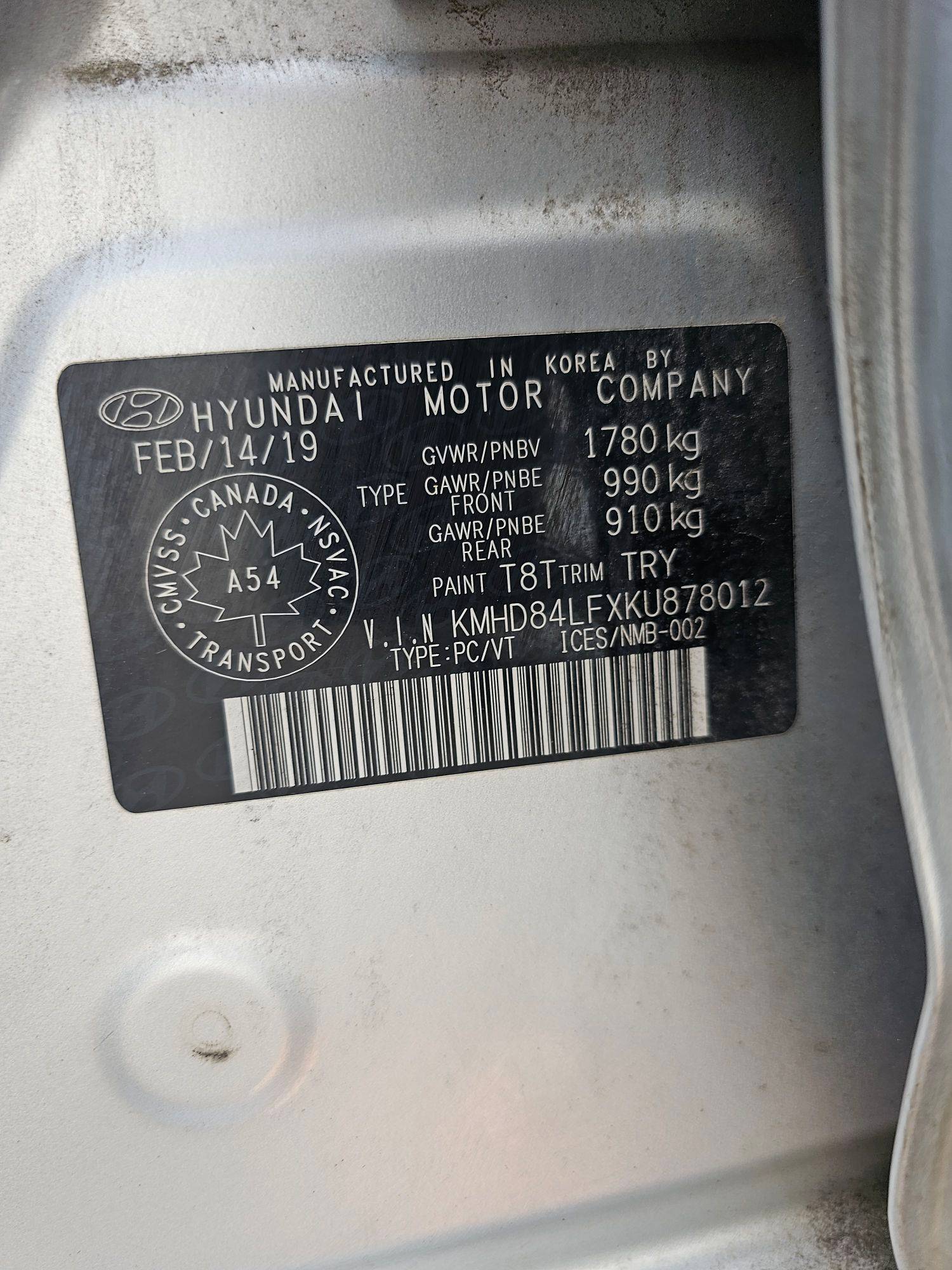 2019 HYUNDAI ELANTRA — 157378 KM — Lot 46405215 — Souq - Marhaba Auctions Used Cars - Image 10