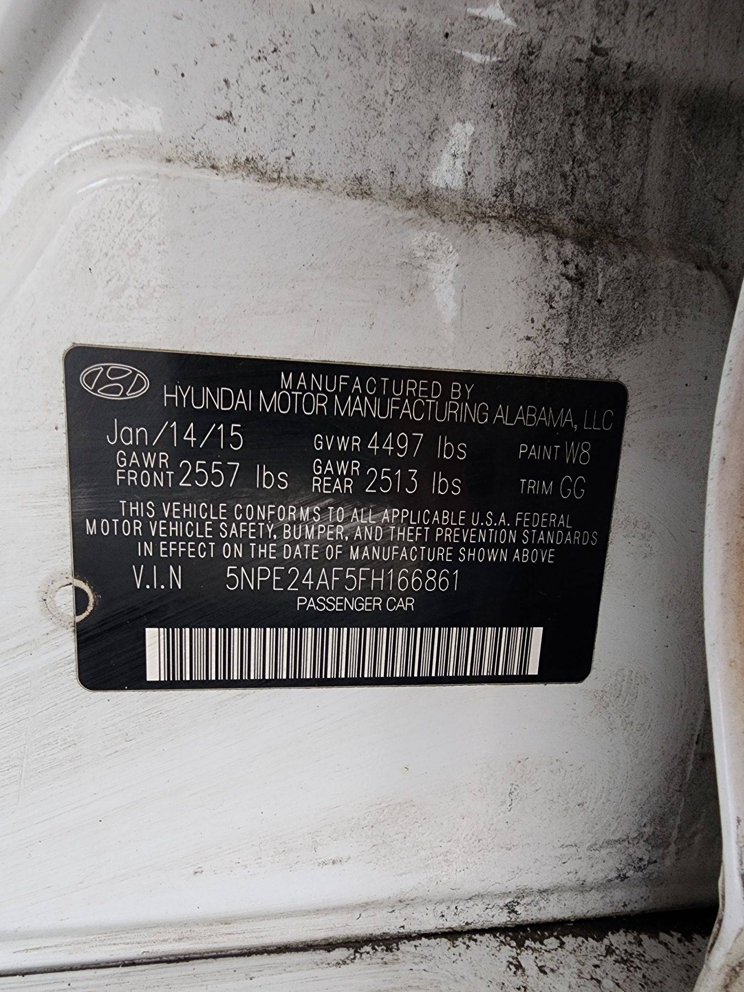 2015 HYUNDAI SONATA — 199289 Miles — Lot 660194 — Souq - Marhaba Auctions Used Cars - Image 9